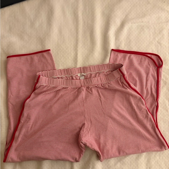 LAKE Red and White Striped Pajama Bottoms Classic Red - Picture 2 of 3